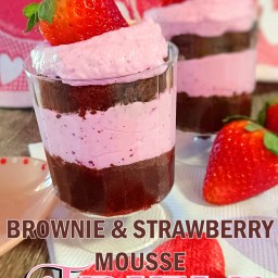 Brownie And Strawberry Mousse Trifle